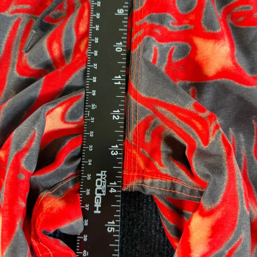 Quiksilver Mens Flame‎ Print Board Shorts Red Grey Vintage Style 36 C101686P